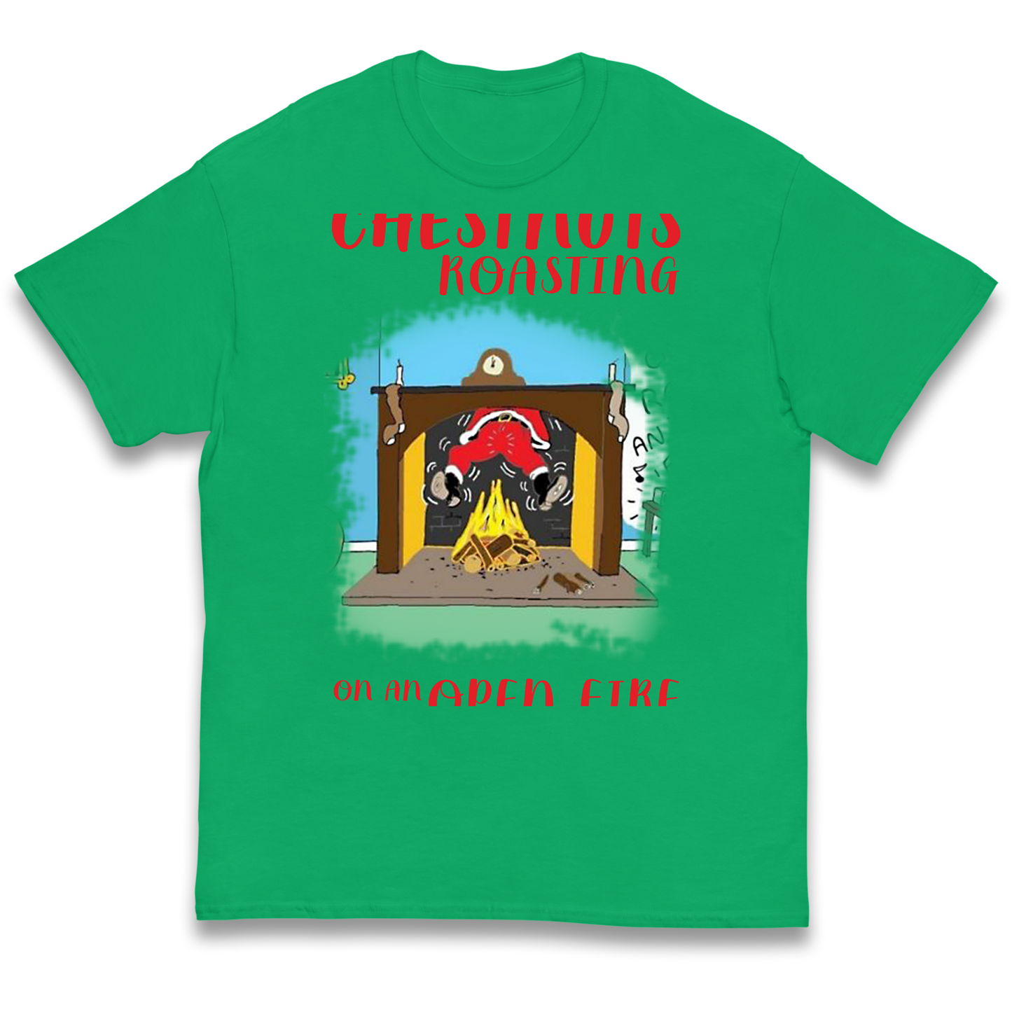 Chestnuts Roasting On An Open Fire Christmas kids t shirt