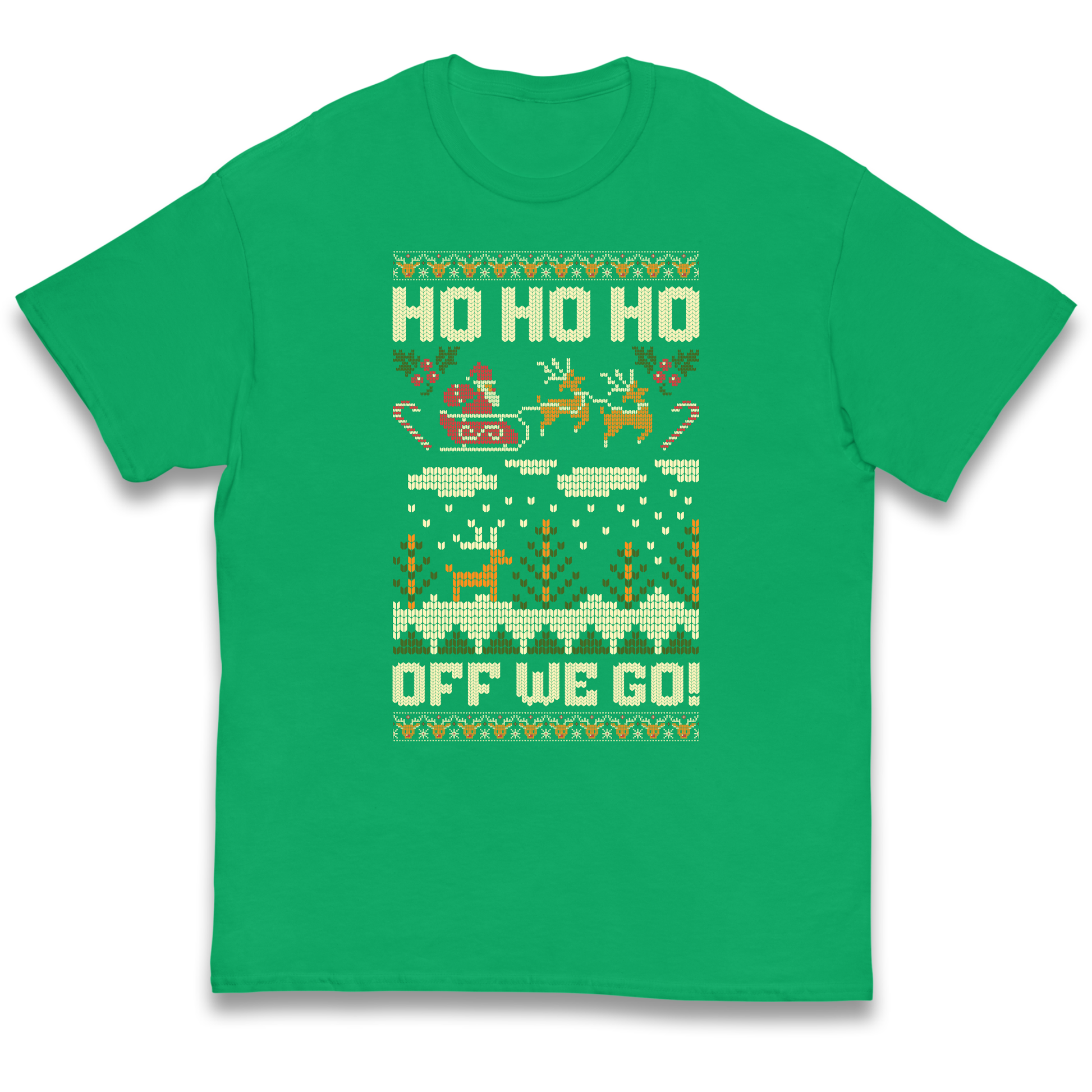 Have Yourself a HO HO HO Off we Go Christmas kids t shirt