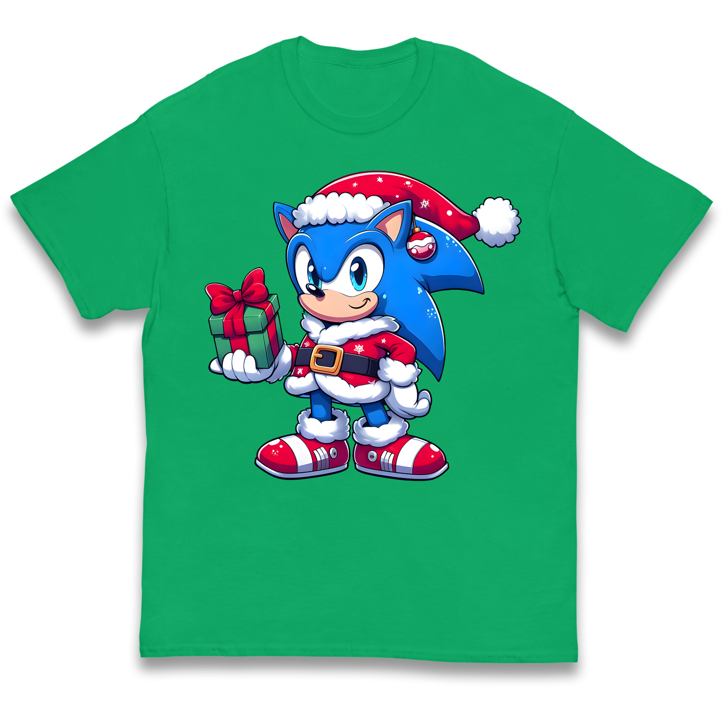 Sonic The Hedgehog Santa kids t shirt