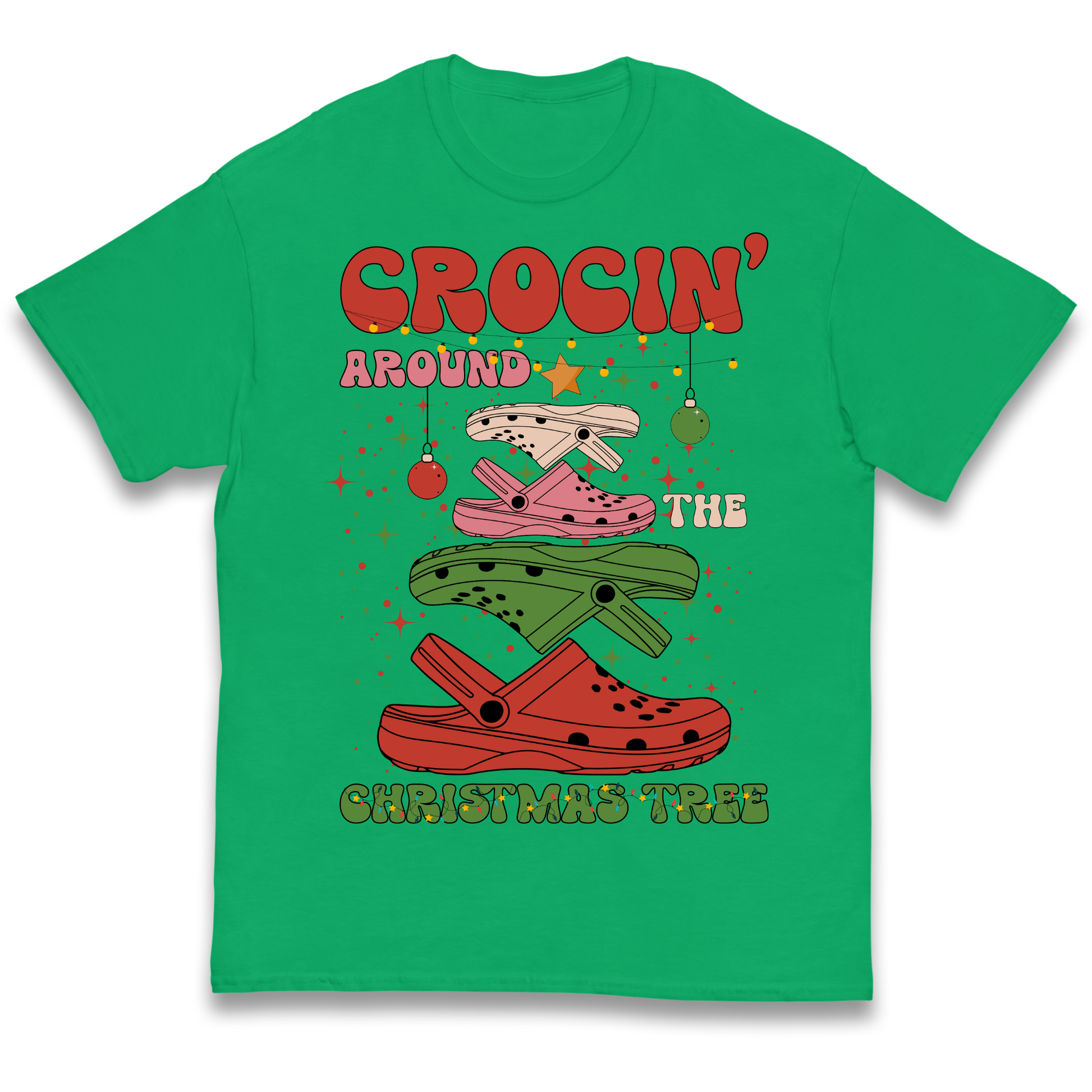 Crockin Around the Christmas Tree Christmas kids t shirt