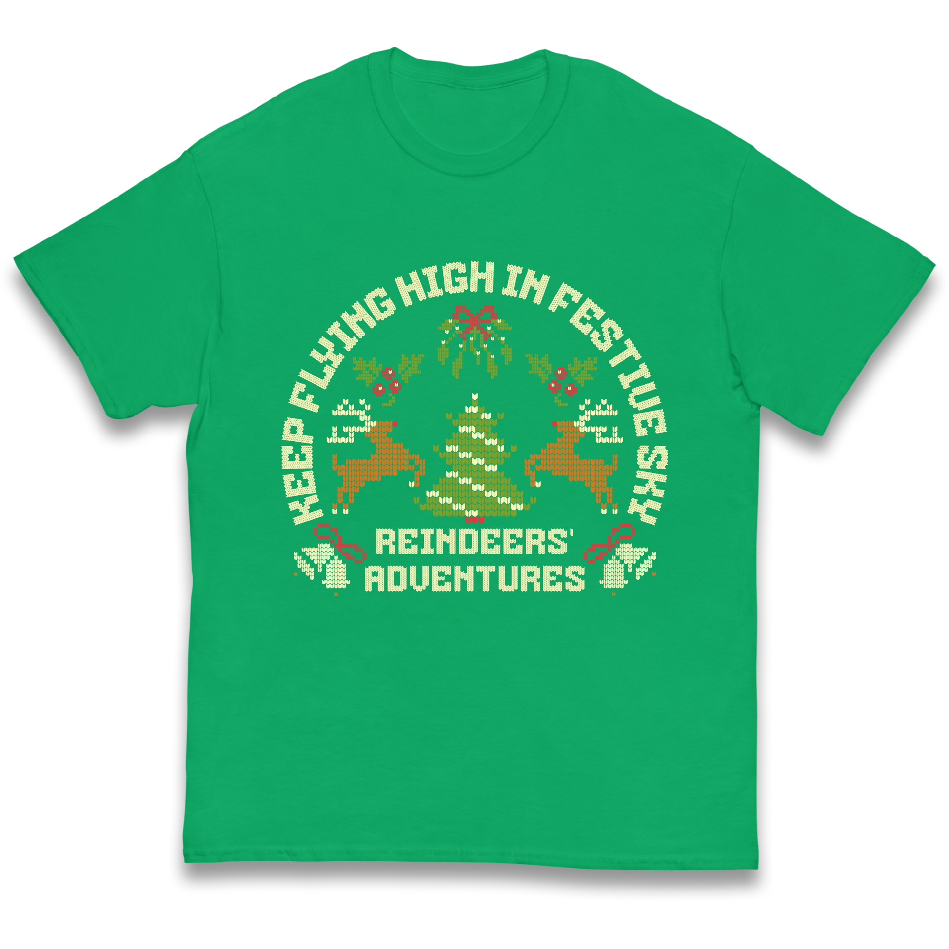 Keep Flying High In Festive Sky Christmas kids t shirt