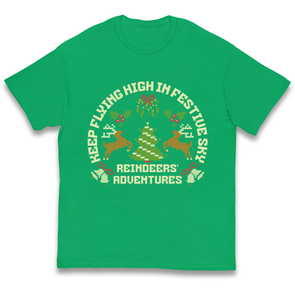 Keep Flying High In Festive Sky Christmas kids t shirt