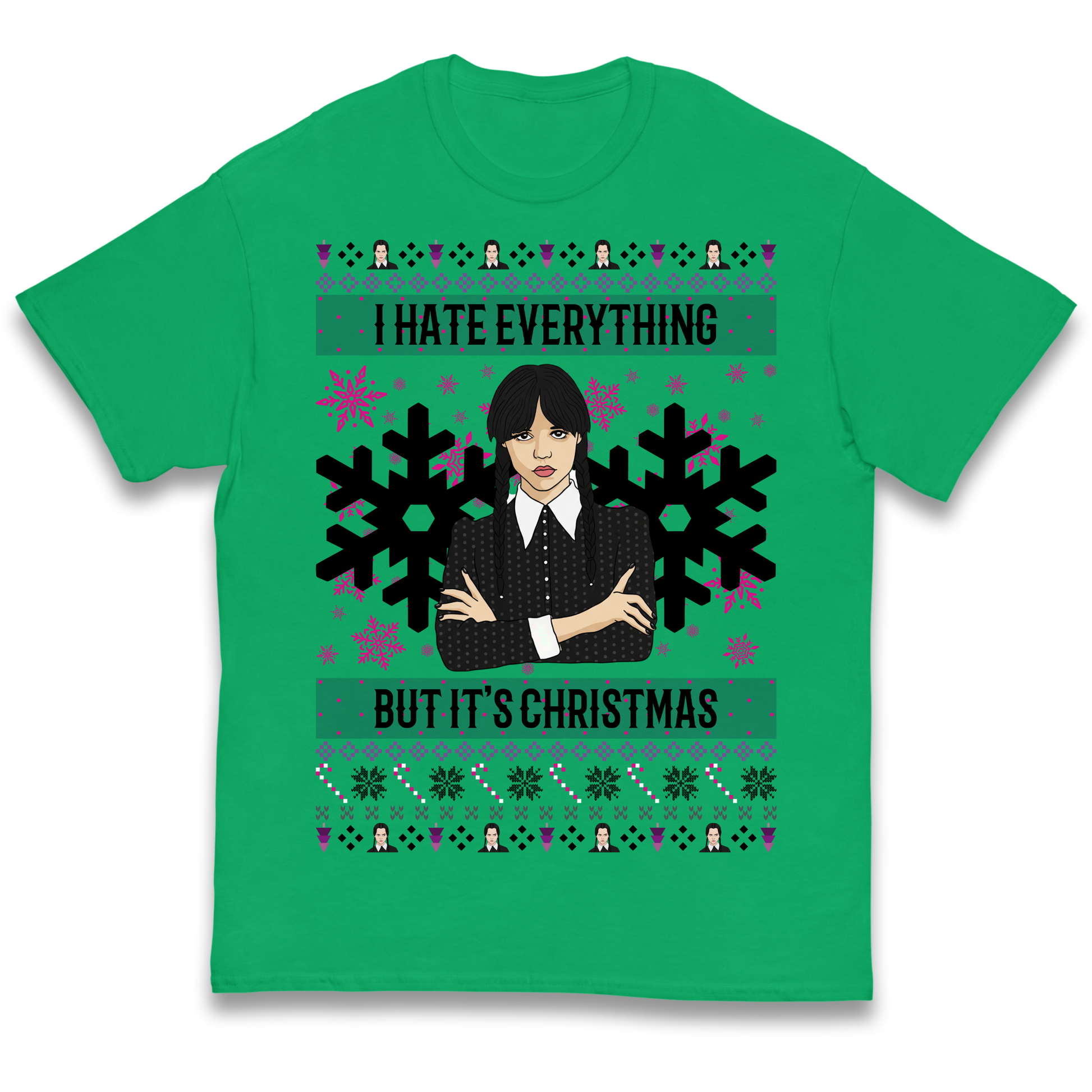 Wednesday addams Christmas Kids T Shirt