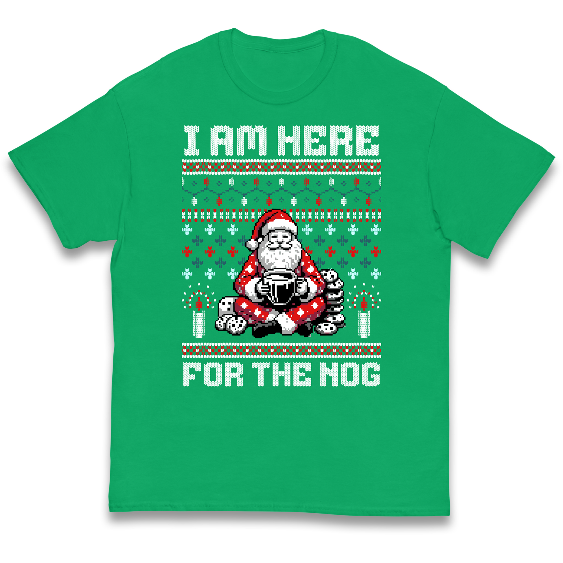 I am Here For The Nog Christmas kids t shirt