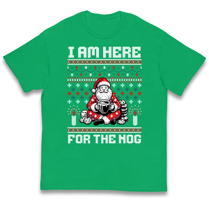 I am Here For The Nog Christmas kids t shirt