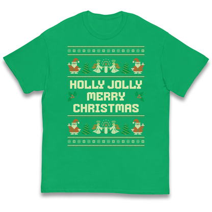 Holly Jolly Merry Christmas kids t shirt