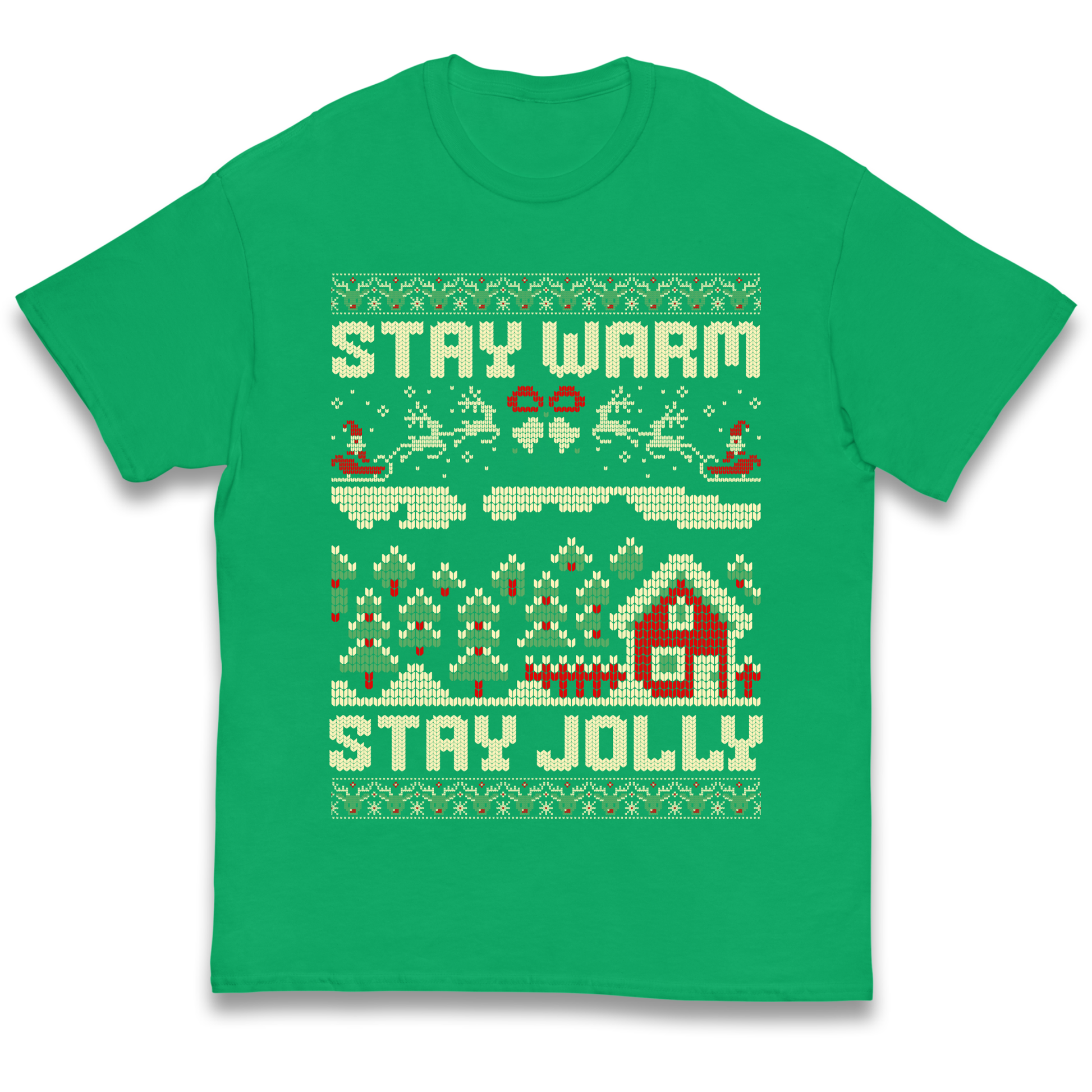 Stay Warm Stay Jolly Christmas kids t shirt