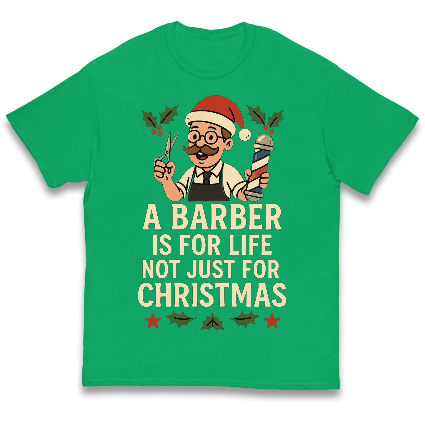 Barber Christmas Kids T Shirt