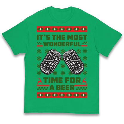 Its The Most Wonderful Time For A Beer Christmas kids t shirt