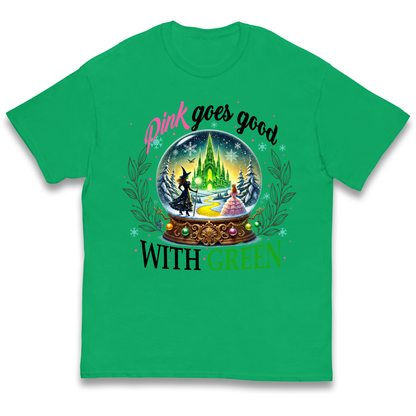 Wicked Pink Goes Good With Green Kids T Shirt 