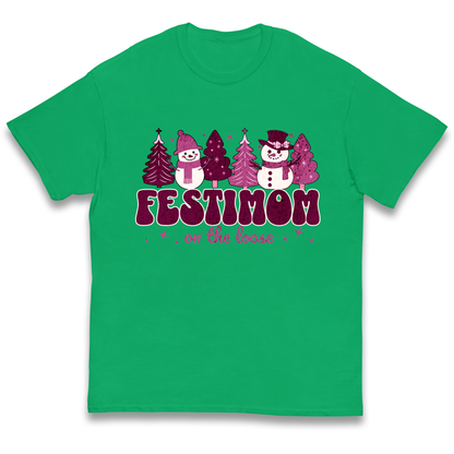 Festimom on The Loose kids t shirt