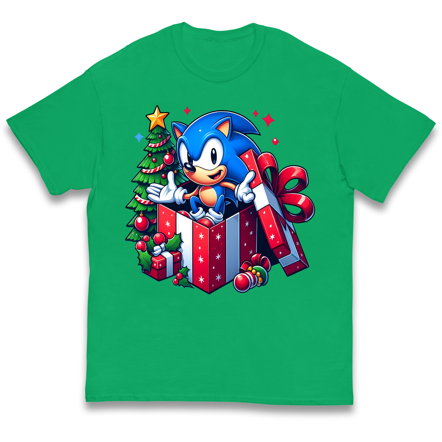 Sonic The Hedgehog Christmas kids t shirt