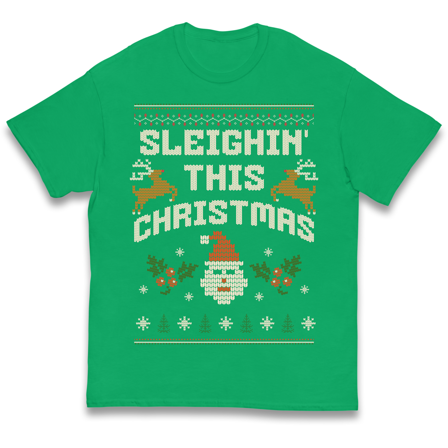 Sleighin This Christmas Christmas kids t shirt