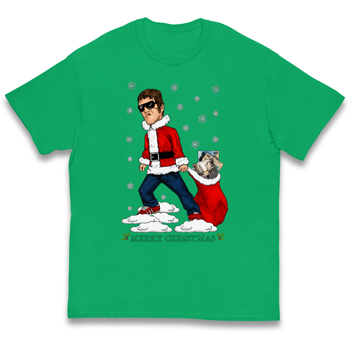 Liam Gallagher Christmas Santa kids t shirt