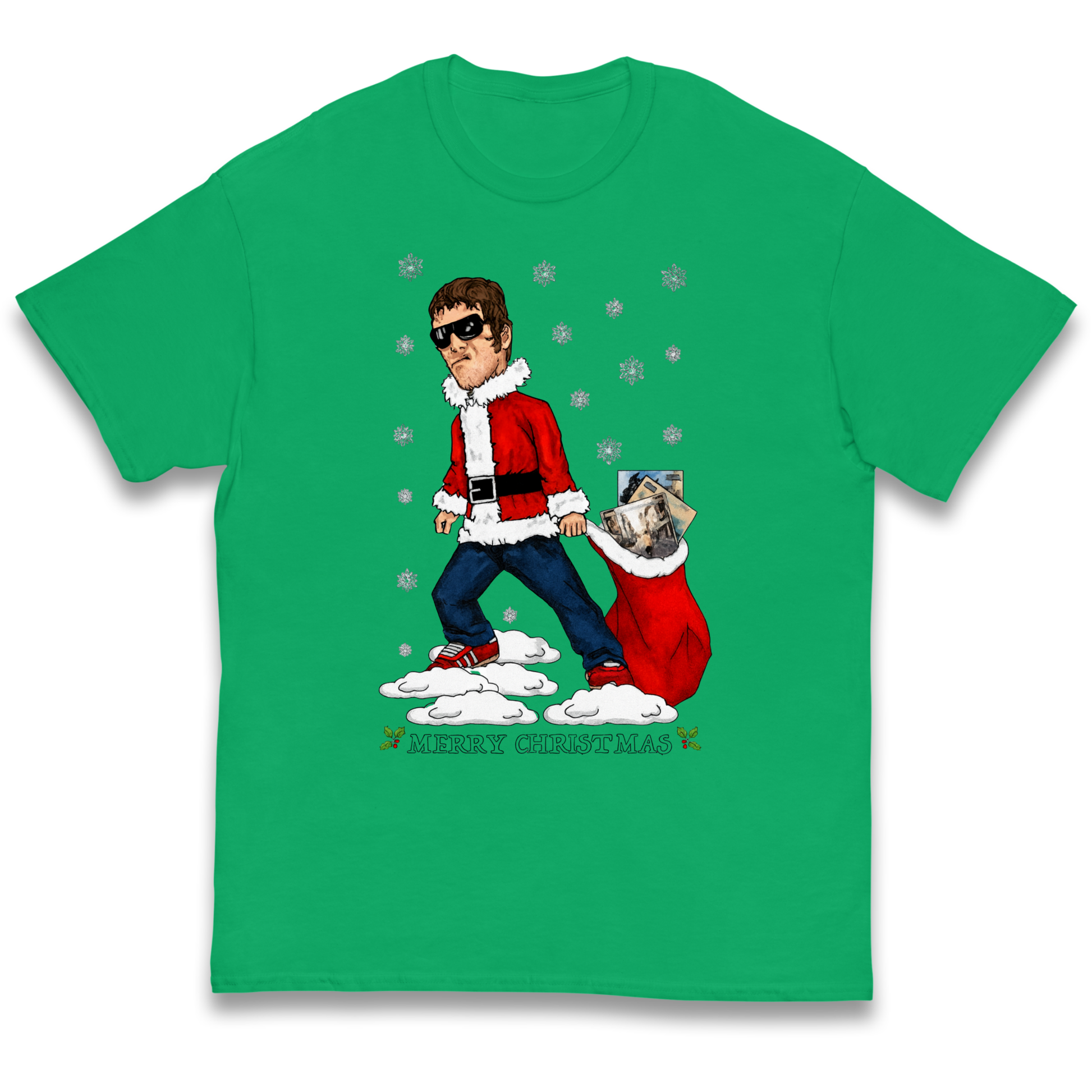 Liam Gallagher Christmas Santa kids t shirt