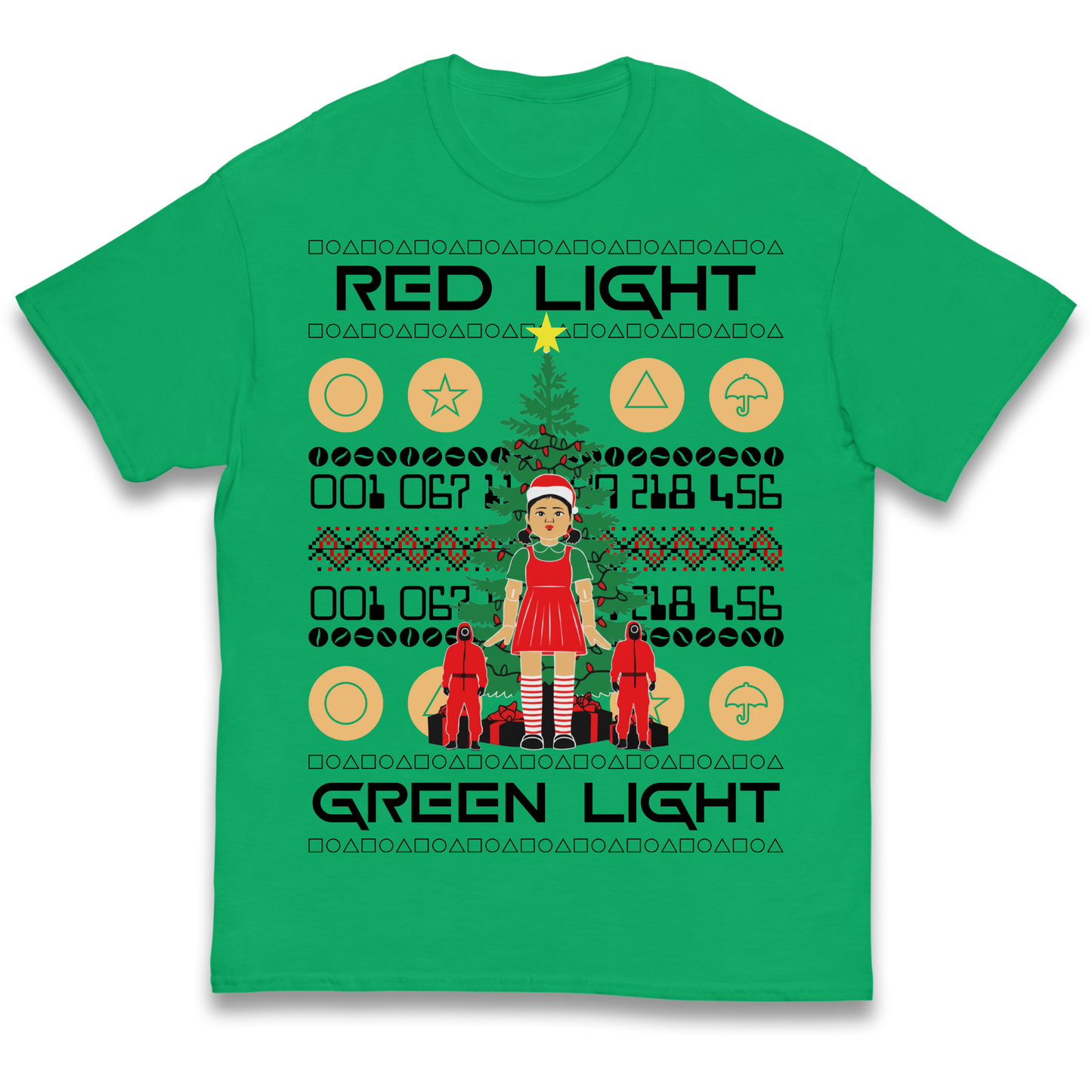 Squid Game Christmas Kids T Shirt