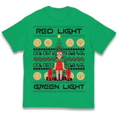 Squid Game Christmas Kids T Shirt