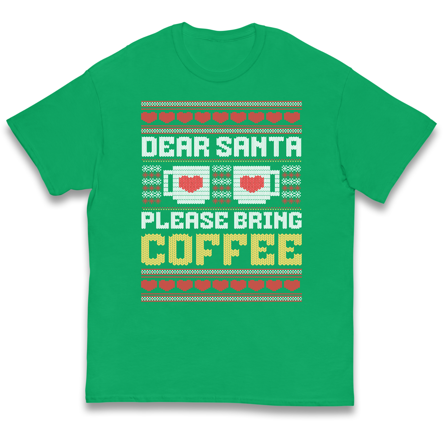 Dear Santa Please Bring Coffee kids t shirt