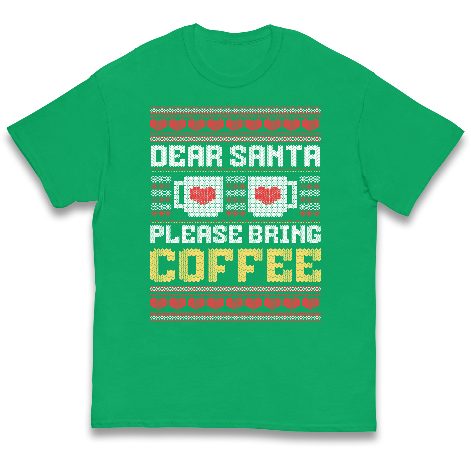 Dear Santa Please Bring Coffee kids t shirt