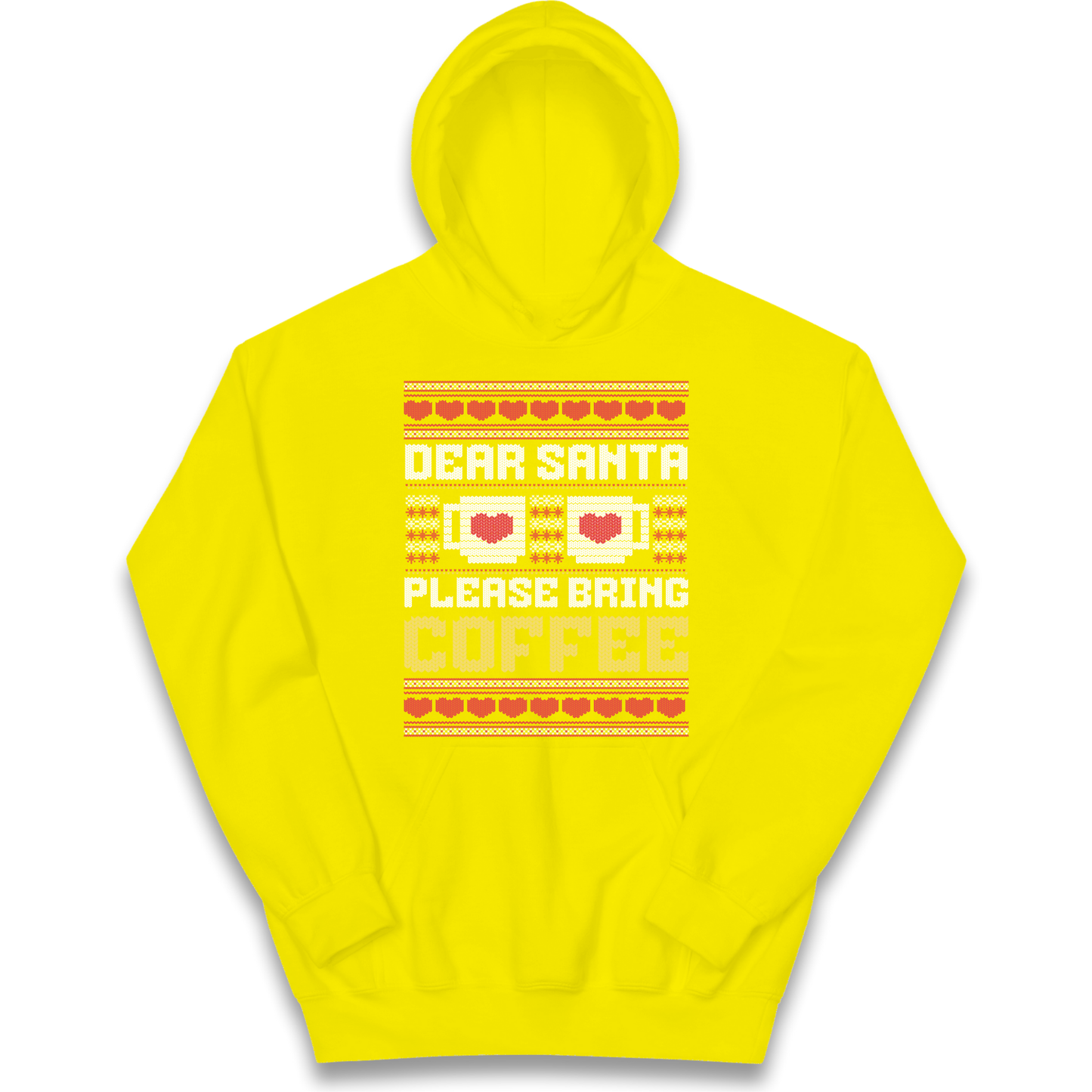 Dear Santa Please Bring Coffee kids hoodie