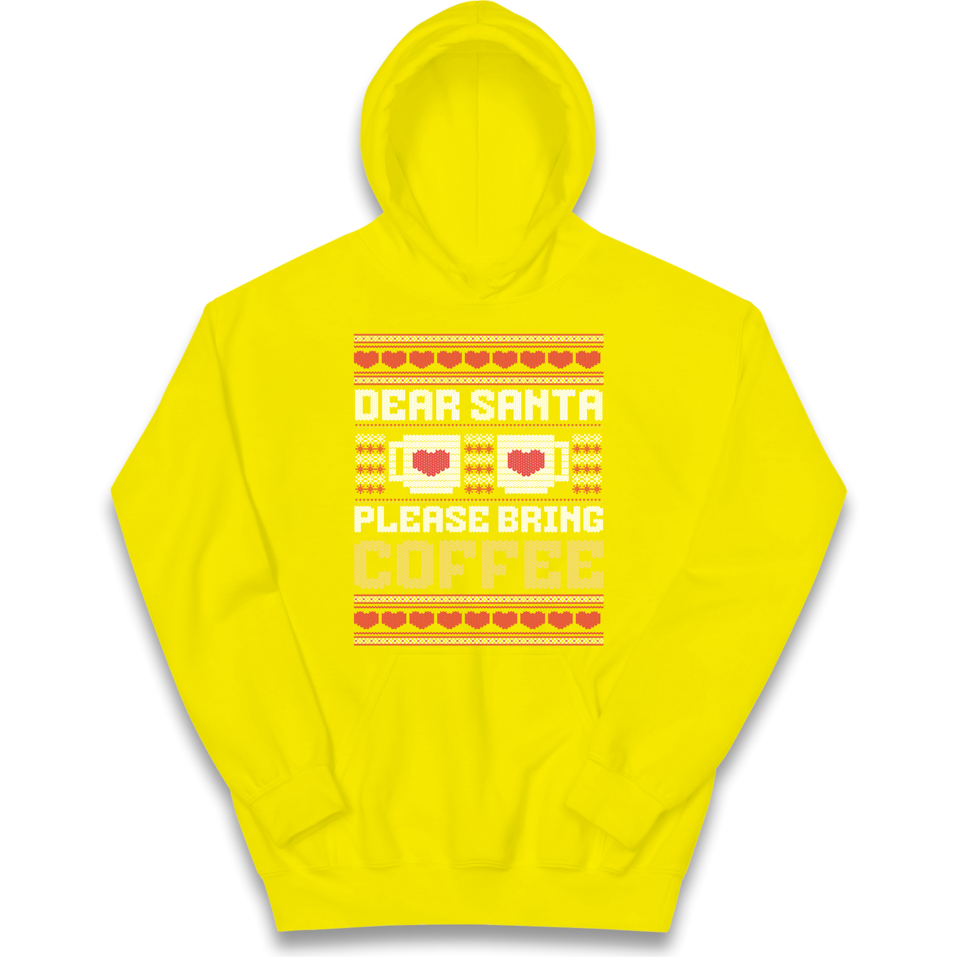 Dear Santa Please Bring Coffee kids hoodie