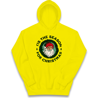 Tis The Season Santa Claus Christmas kids hoodie