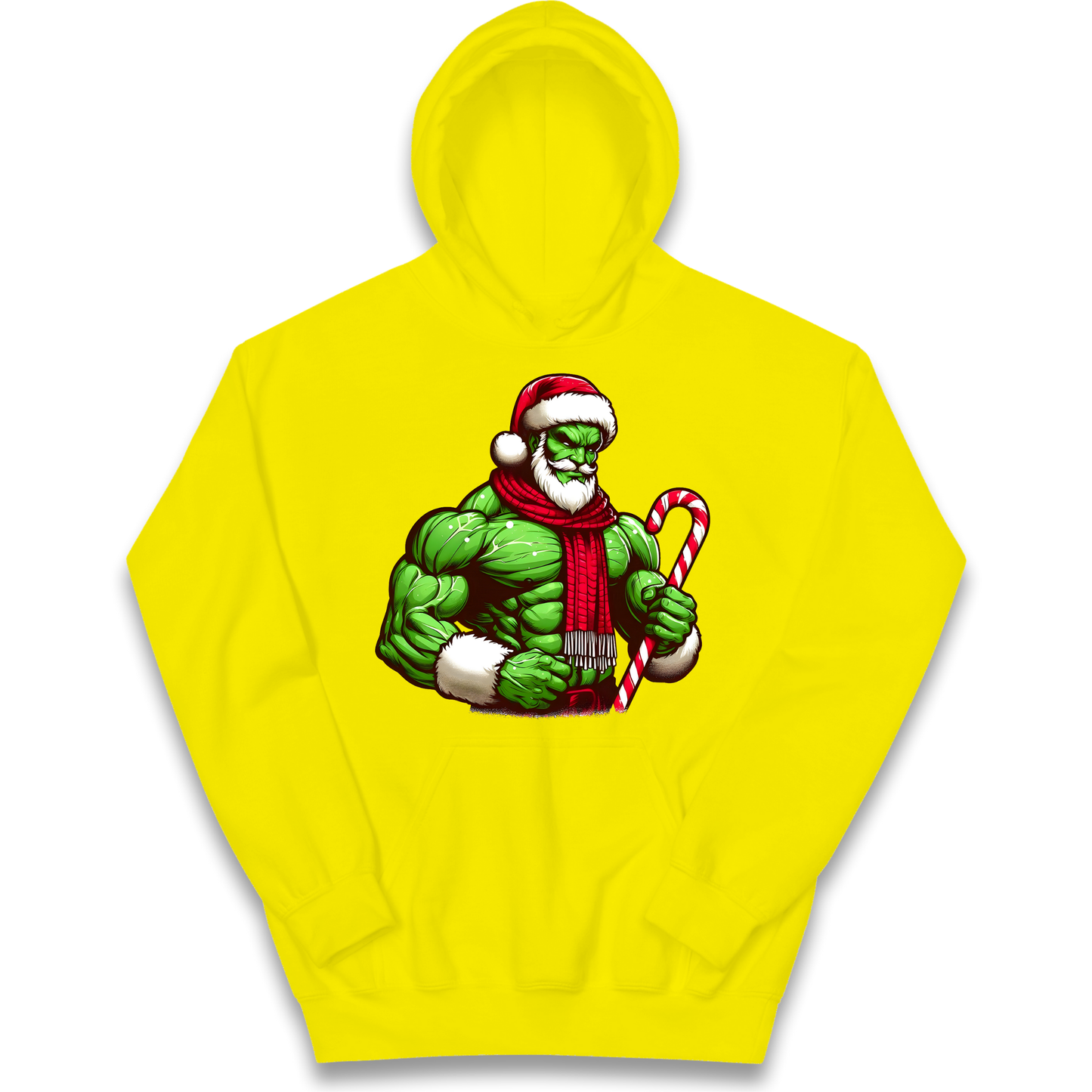The Hulk Candy Cane Santa kids hoodie