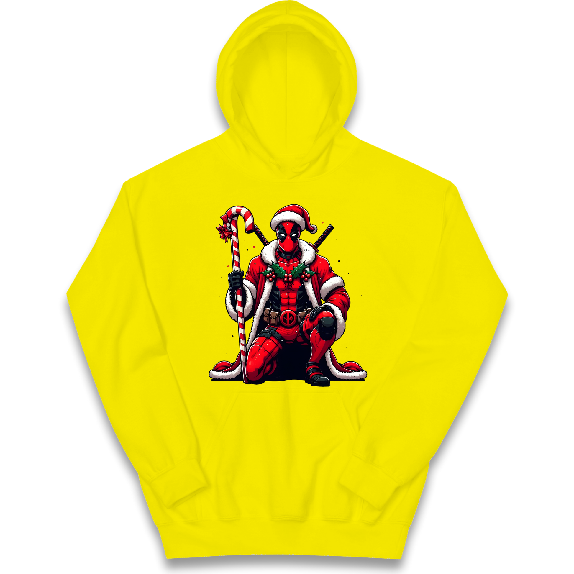 DeadPool Candy Cane Santa kids hoodie