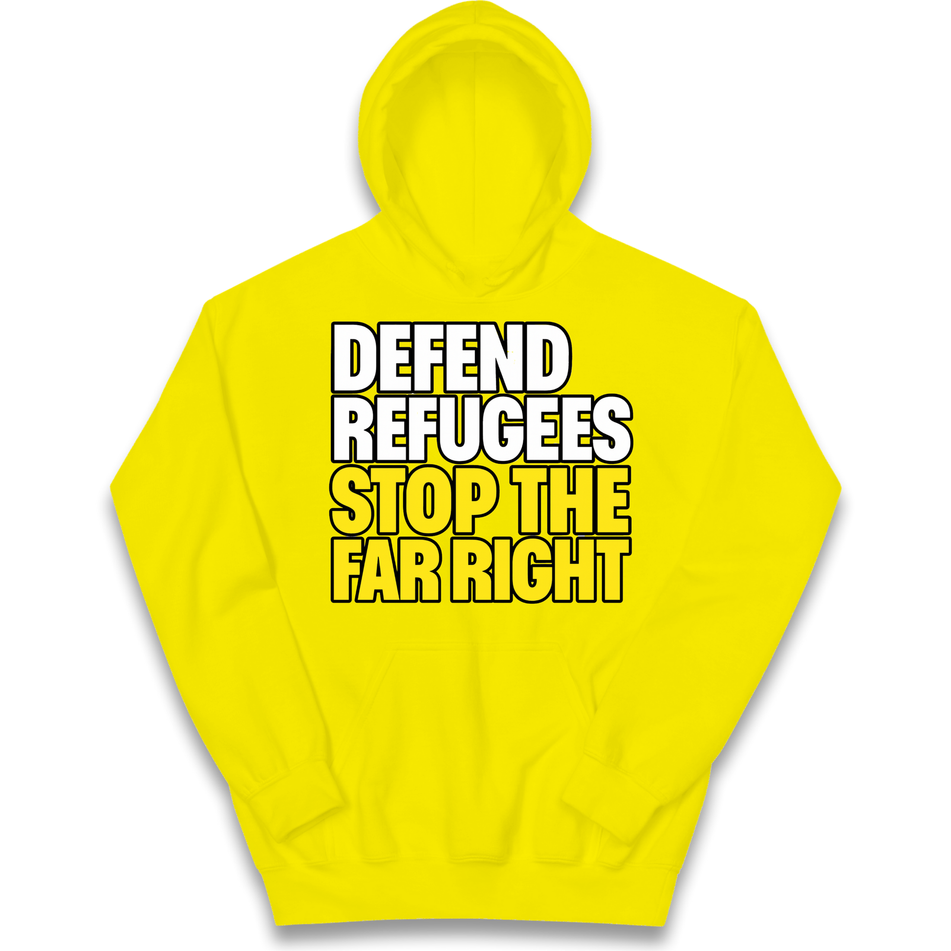Defend Refugees Stop The Far Right kids hoodie