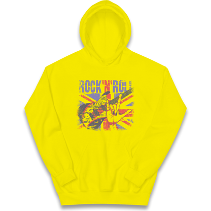 Rock N Roll Union Jack kids hoodie