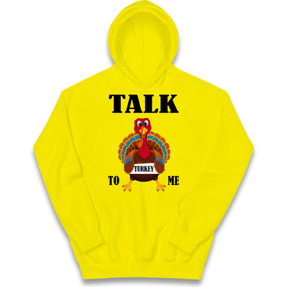 Talk Turkey To Me Christmas kids hoodie
