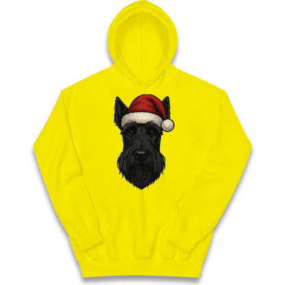 Scottish Terrier Face Christmas kids hoodie