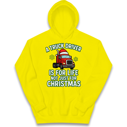 Truck Driver Christmas Kids Hoodie