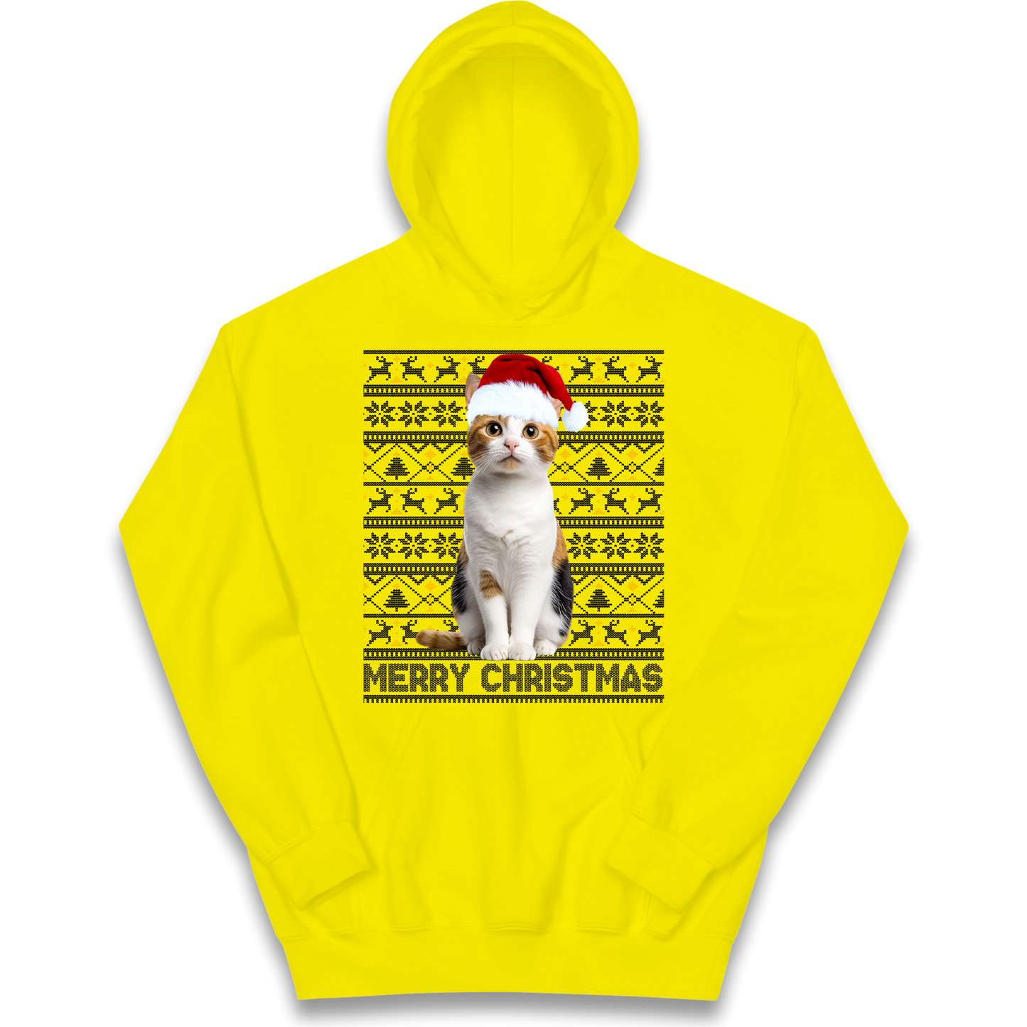 Merry Christmas Cat kids hoodie