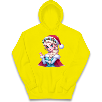 Elsa Frozen Santa kids hoodie