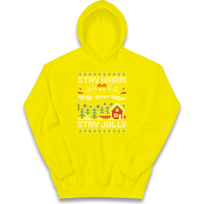 Stay Warm Stay Jolly Christmas kids hoodie