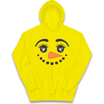 Snowman Face Christmas kids hoodie