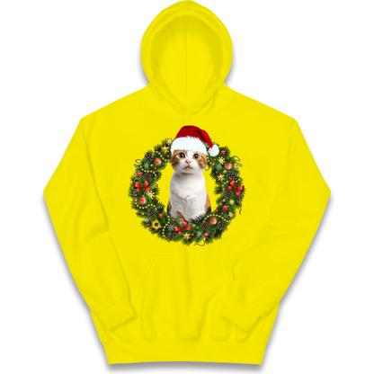 Cat Christmas kids hoodie