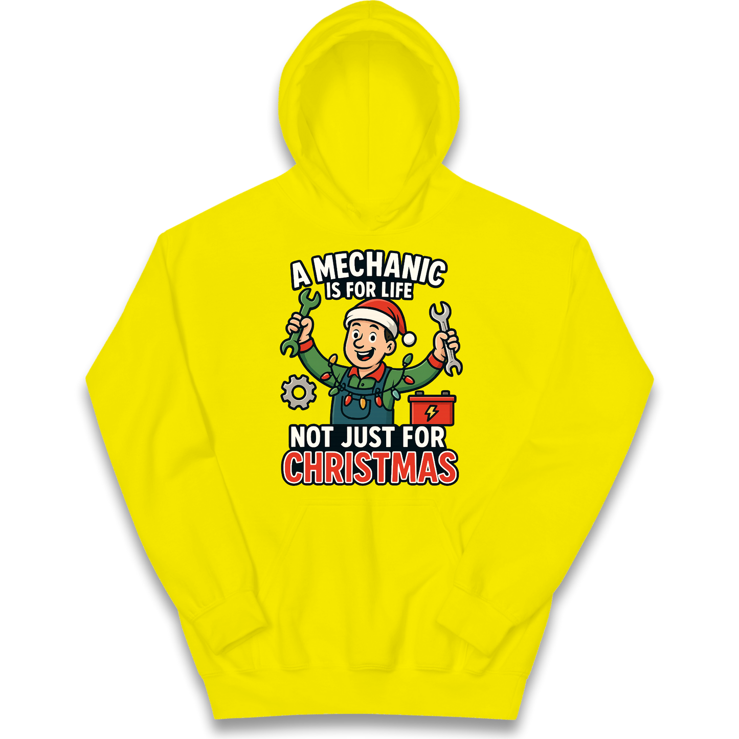 Mechanic Christmas Kids Hoodie
