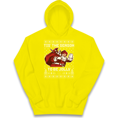 Tis The Season To Be Jolly Christmas kids hoodie