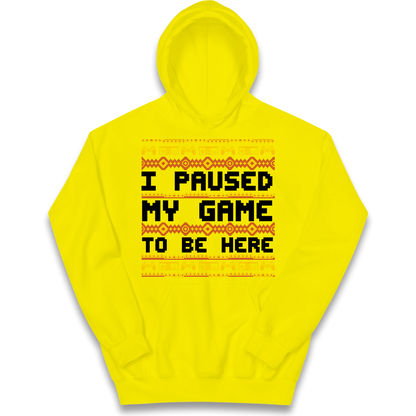 Paused My Game Kids Hoodie