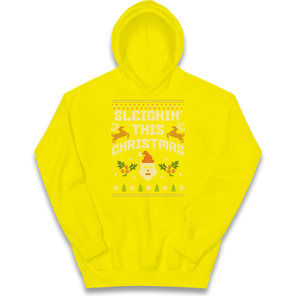 Sleighin This Christmas Christmas kids hoodie