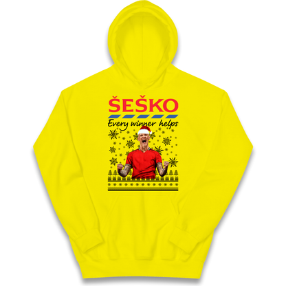Benjamin Sesko Christmas Kids Hoodie