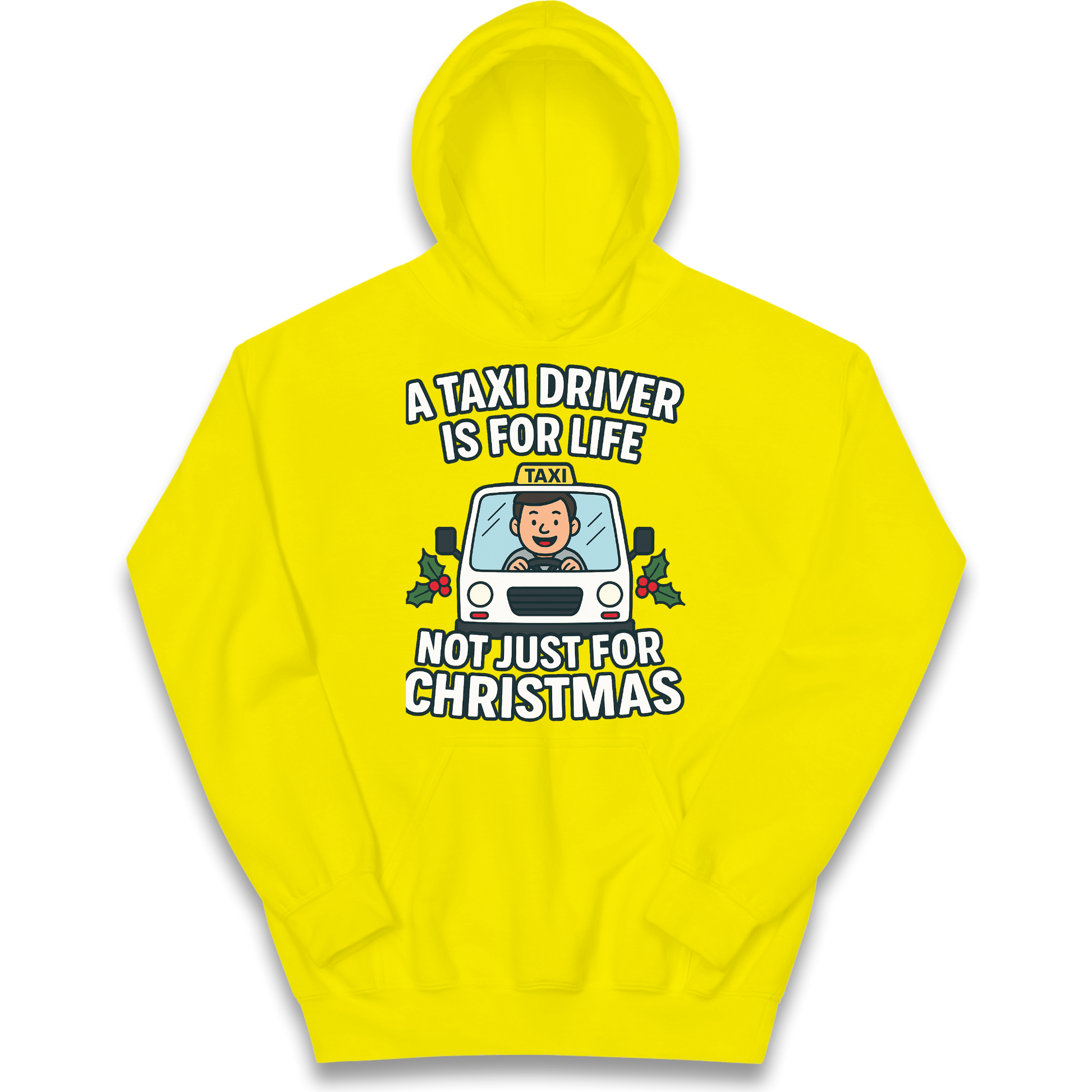 Taxi Driver Christmas Kids Hoodie