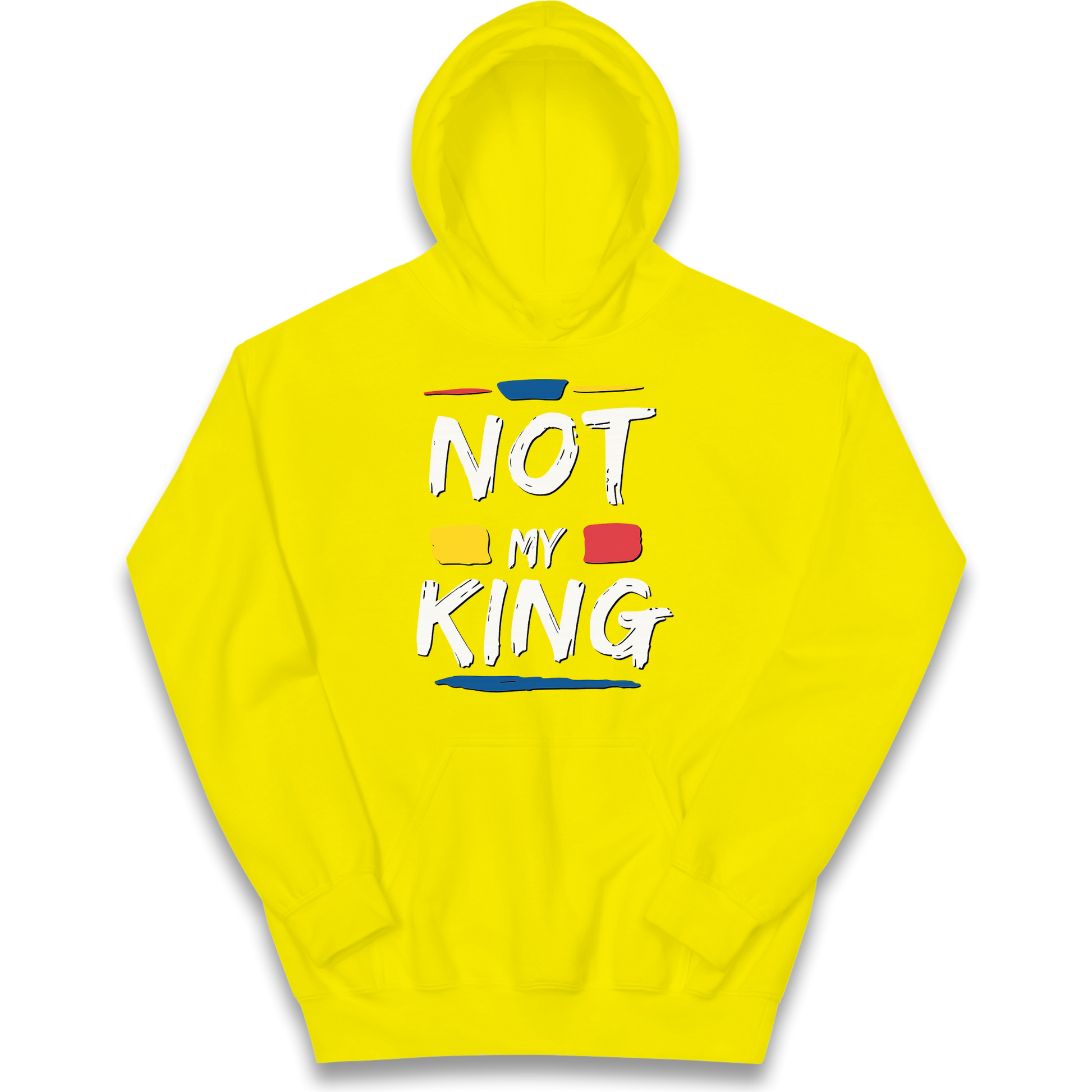 Not My King Slogan kids hoodie