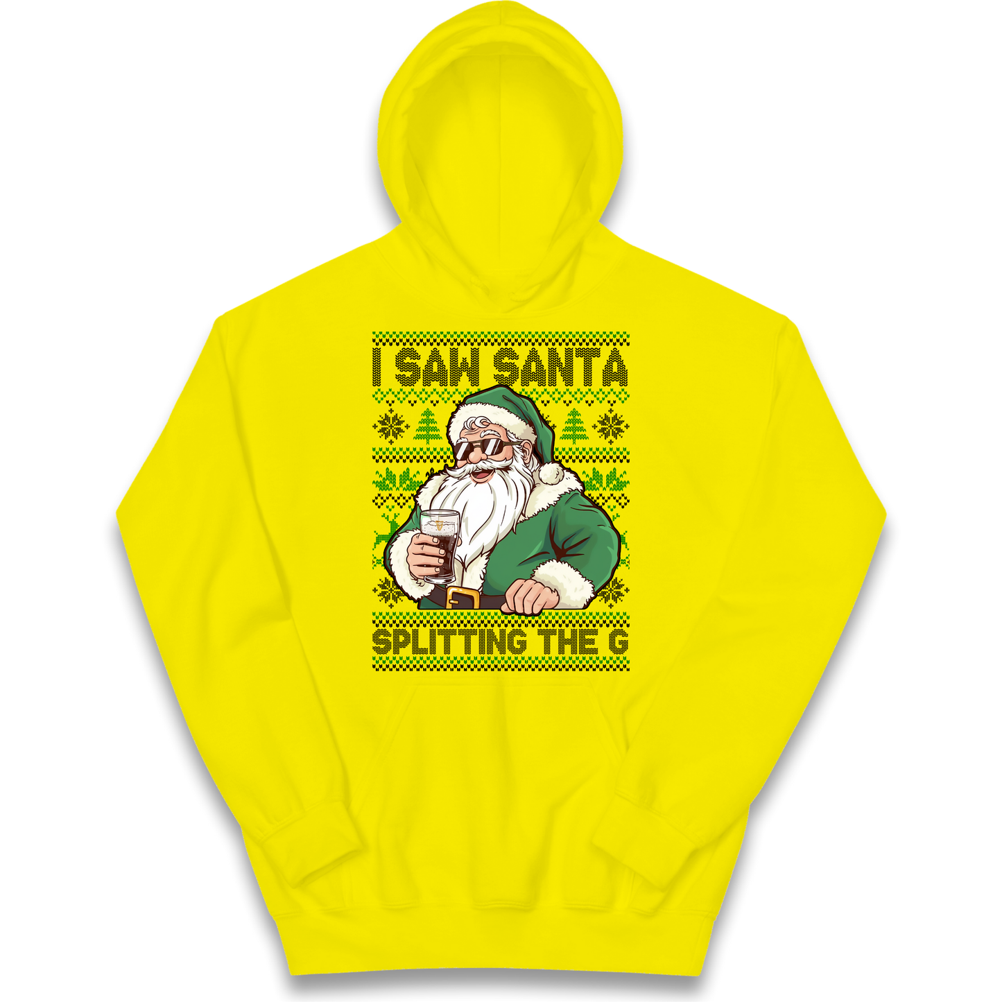 Santa Splitting The G Kids Hoodie