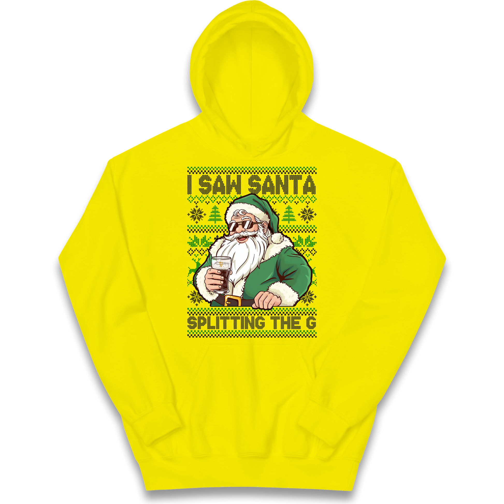 Santa Splitting The G Kids Hoodie