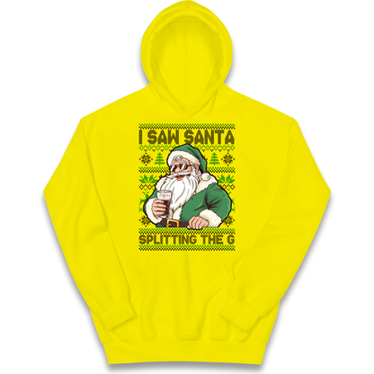 Santa Splitting The G Kids Hoodie