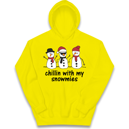 Chillin With My Snowmies kids hoodie
