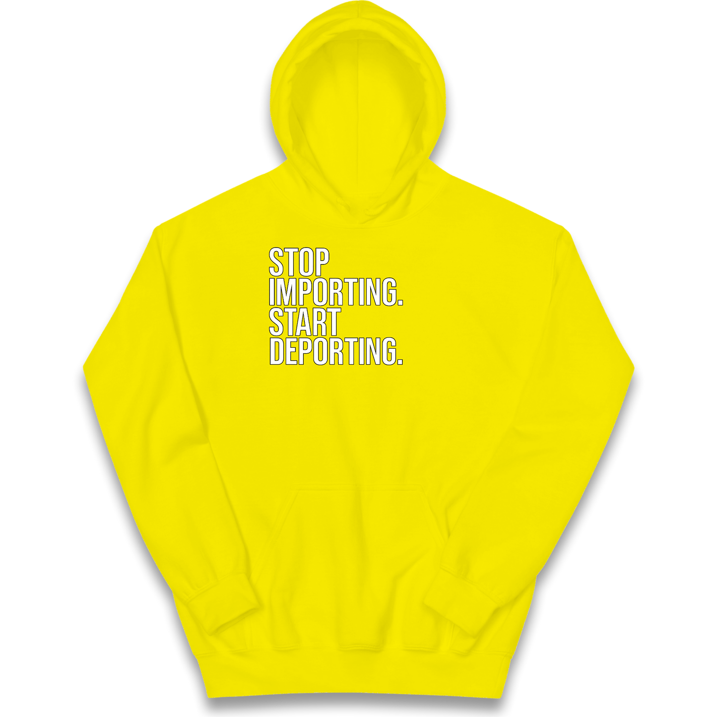 STOP IMPORTING START DEPORTING kids hoodie